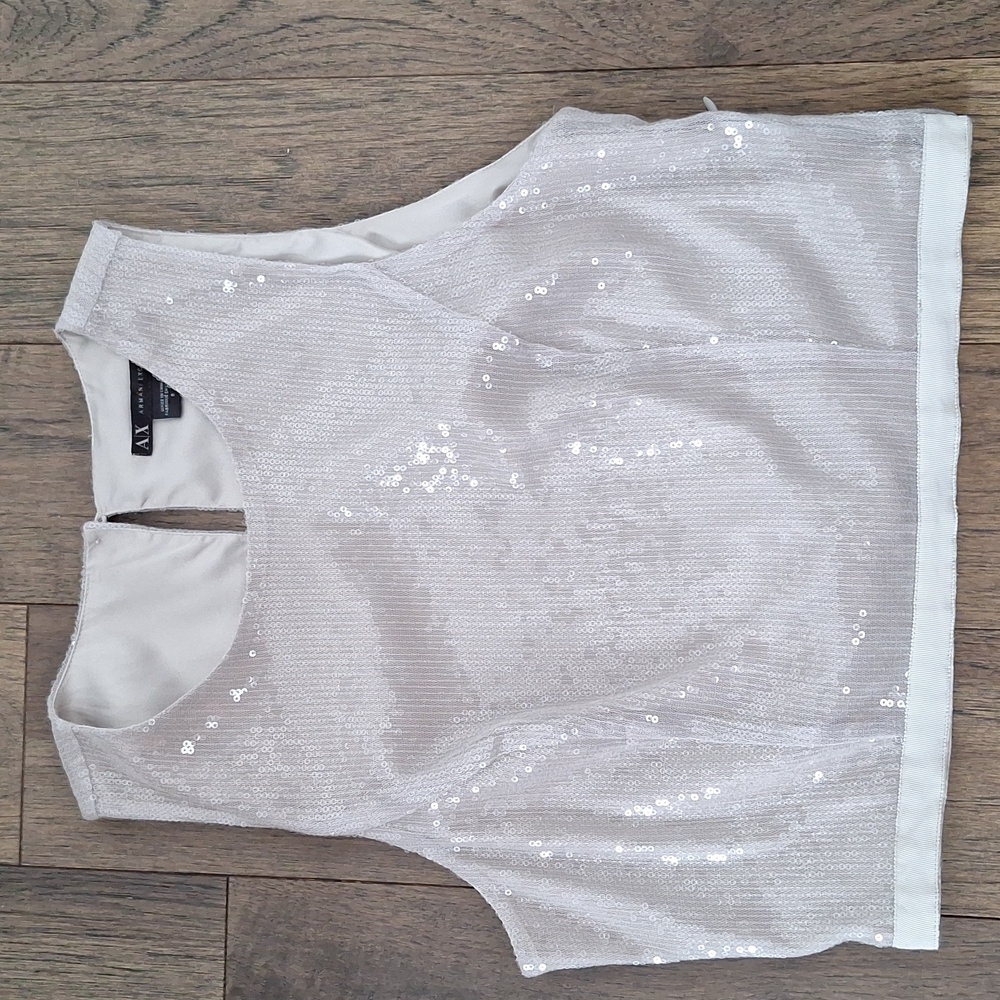 [8]Armani Exchange sequins top